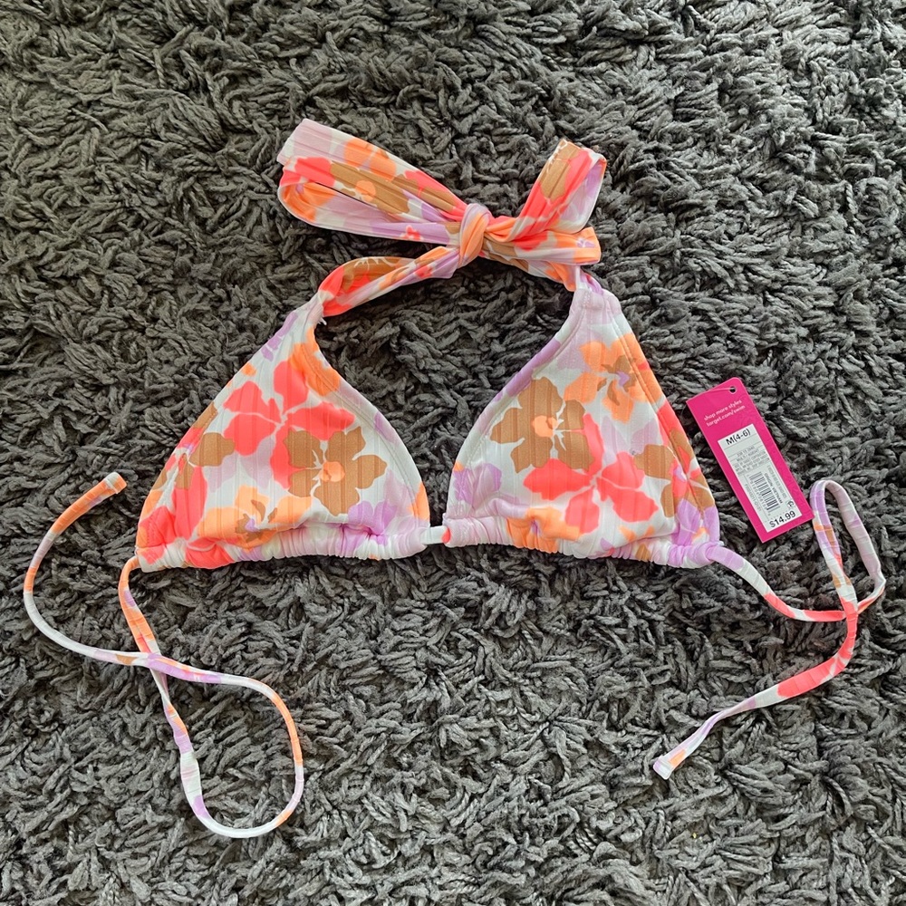 Target Size M Floral Bikini Top